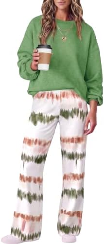 Two Piece Lounge Sets for Women Wide Leg Pant Matching Sets with Pockets by Yousify