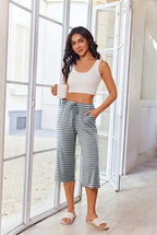 Ekouaer 3 Pack Women Capri Pajama Pants Lounge Pants Pj Bottom with Pockets - Image 2
