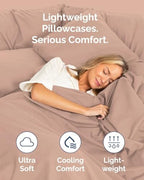 King Pillow Cases - 8 Pack Super Soft Pillowcase Covers - 20" x 40" (Mauve) - Image 3