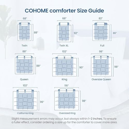 COHOME Premium King Size Comforter, All-Season Quilted Down Alternative Duvet Insert, Luxury Hotel GentleSoft Comforter with Anti-Clump Tech & 8 Tabs - Reversible - Sage Green 90x102 inches - Image 7