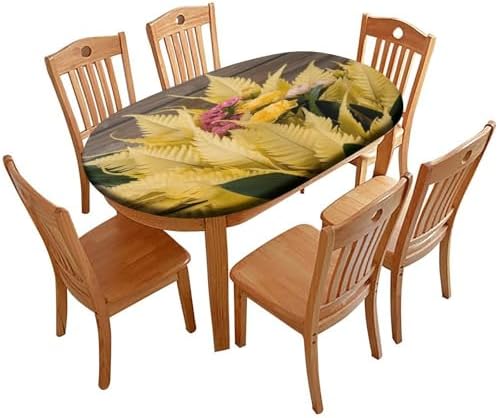 Tablecloth for Oval Table, Plaid Pattern Printed on Fitted Oval Table Cover, for Parties & Celebrations Holiday Dinners, Fits for 54" x 76" Oval Tables by tablecovertablecloth
