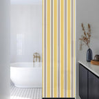 Window Privacy Film Frosted, Yellow Brown Striped Reusable Static Cling Window Tints, Modern Farmhouse Vertical Stripes Heat Control Windows Films for Offices, Balcony, 29.5 x 118 Inches - Image 3