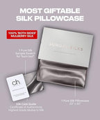 SUNDAYSILKS™ | Silk Pillow Cases | 100% Pure Silk Pillowcase | All Sides 22 Momme Highest Grade 6A Real Silk Pillowcase for Hair & Skin, Queen King Mulberry Silk Pillow Case, Zipper [Charcoal Essence] - Image 6