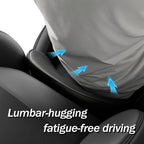 Lumbar Support Pillow for car, Faux Leather Perforated,Snug Conforming Waist Support, Resilient Memory Foam, Car Lower Back Pain Relief,Universal Driving Seat Cushion - Image 5