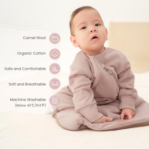 KaiyaBaby Organic Cotton Baby Sleep Sack, Long Sleeve 3.5 TOG, 0-6M - Image 2