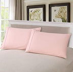 Trend Bedding Mart Oversize Pillow Case - Extra Large Fits Fluffiest Pillows, Extra Tall Pillowcase - Luxury 100% Egyptian Cotton 600 Thread Count (King, Blush/Rose Pink) - Image 4