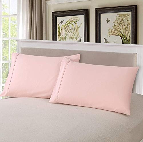 Trend Bedding Mart Oversize Pillow Case - Extra Large Fits Fluffiest Pillows, Extra Tall Pillowcase - Luxury 100% Egyptian Cotton 600 Thread Count (King, Blush/Rose Pink) - Image 4