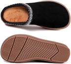 UBFEN Womens 100% Genuine Suede Mules Arch Support Indoor Outdoor Slippers - Image 5
