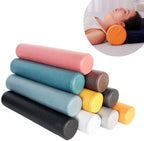 Neck Roll Pillow Bolster Cushion with Waterproof Cover,Pain Relief Cervical Ergonomic Support Pillow for Head Neck Lumbar,Soft Sofa Armrest Pillows (Light Grey,8x27.5inch) - Image 2