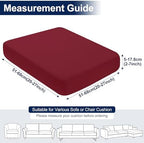 Smiry Waterproof Patio Cushion Covers, Stretch Outdoor Furniture Covers - Image 6