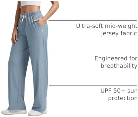 ODODOS Women's Straight Leg Pants Ultra Soft odSTRATUM Tech Relaxed Casual Pajama Lounge Pants with Pockets-27/29/31 Inseam - Image 4