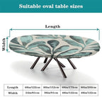 Tablecloth for Oval Table, Plaid Pattern Printed on Oval Elastic Tablecloth, for Parties & Celebrations Holiday Dinners, Fits for 42" x 60" Oval Tables - Image 4