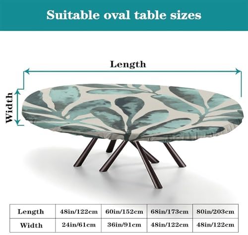Tablecloth Pad, Plaid Pattern Printed on Fitted Oval Tablecloth, for Home & Daily Use Nightstands, Fits for 60" x 84" Oval Tables - Image 4