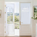 RYB HOME 100% Blackout 2 Panels Blackout French Door Curtains, Room Darkening Shades Small Window Curtains and Drapes Thermal Insulated Tricia Door Blinds for Patio Doorway, W26 x L40 inch, Pure White by RYBHOME