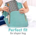 Kopi Baby Portable Diaper Changing Pad, Wipes Pocket, Modern Grey Arrows - Image 6