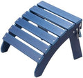 VEVOR Adirondack Ottoman, 18.7L x 18.9W x 13.8H Inch HDPE Plastic Folding Adirondack Ottoman, Weather-Resistant Foot Rest for Adirondack Chair, Widely Used for Outside Porch Pool Lawn Backyard, Blue by VEVOR