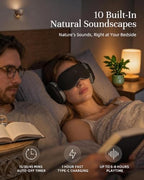 Bluetooth Sleep Mask with Ear Cover, 3D Blackout Eye Mask with White Noise - Image 3