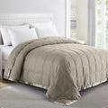 puredown® California King Blanket - Soft Lightweight Down Blanket for All Seasons, Cozy Warm Luxury Bed Blanket with Satin Trim, Khaki (110"X98") by Puredown