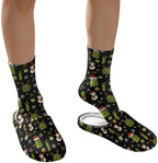 Jeiento Fuzzy Slippers and Sock Set Women's Warm Cozy Memory Foam House Shoes Soft Slip-on Slides - Image 4