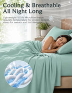 Cal King Size Sheets Set, Cooling & Soft Deep Pocket Bed Sheets, 4PC - Image 3