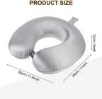 PATIKIL Silk Travel Pillow for Airplane, 22 Momme Real Silk Cover 100% Memory Foam Filled Travel Neck Pillow Sleeping Anti Wrinkle Pillow Head Neck Support for Plane Train, Gray - Image 2