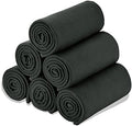 Fleece Throw Blankets Bulk Fleece Blankets Solid Wholesale Lightweight Warm Soft for Pet Bed Sofa Couch Office Wedding Gifts Travel Seasons (Black, Pack of 6-50x60 Inches) by SPEICALGLORY