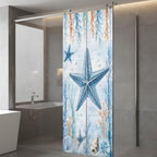 Window Privacy Film Frosted, Coastal Starfish Static Cling Door Window Covering, Blue Ocean Coral Summer Beach Seaweed UV Blocking Windows Film for Office, Hotel, Bedroom, 29.5 x 78.7 Inches - Image 5