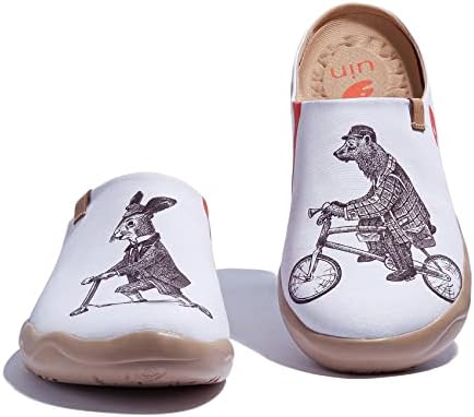 UIN Slipper Woman Travel Art Painted Shoes Wide Toe Casual Home Slip On Mules Malaga - Image 3
