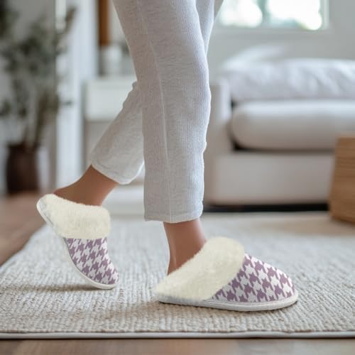 Cotton Slippers With Fluffy Edges House Slippers Non‑Slip Sole - Image 4