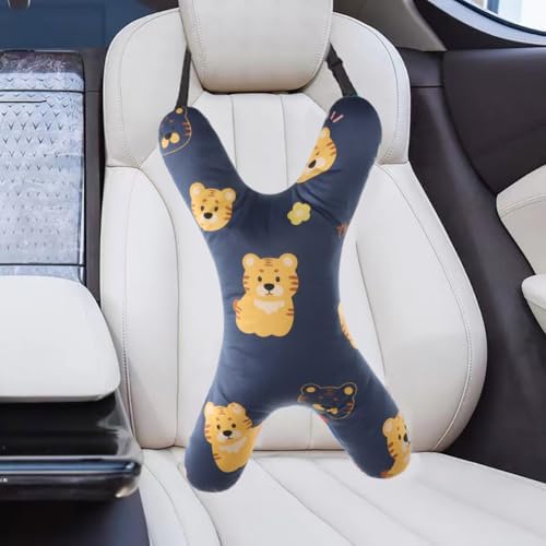 Car Travel Pillow for Kids Adults X-Shaped Car Sleeping Head Support Soft Neck Pillow Head and Body Support Travel Pillow Cushion for Car Seat Pillow Car Aircraft Travel Pillow Headrest for Road Trips - Image 2