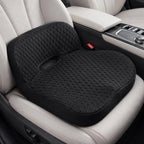 Car Seat Cushion with Integrated Lumbar Support, Memory Foam Pain Relief by LARROUS