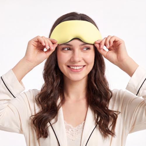 3D Sleep Mask for Side Sleepers, 100% Blackout, Hardware-Free, 1.3 oz by HULUBULU