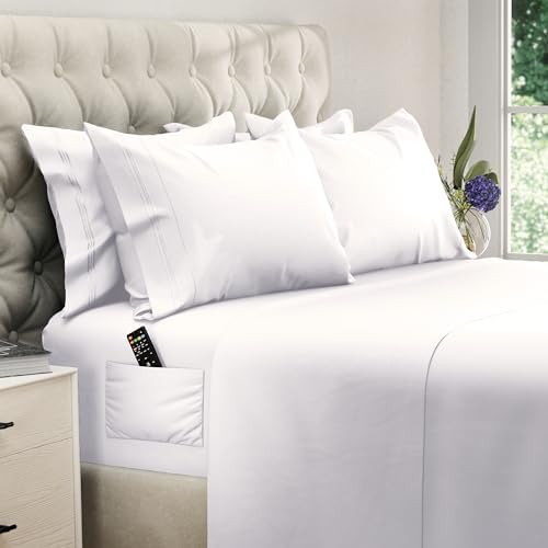 DREAMCARE California King Sheet Sets - 6 pcs Breathable Cooling Sheets by DREAMCARE