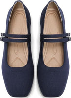 Womens Woven Ballet Flats, Foldable Mary Jane Shoes for Casual Wear by putaomaShoes