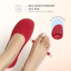 DREAM PAIRS Womens Ballet Wide Toe Arch Support Knit Flats - Image 4