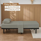 ARlinen 4 PCs Cot Sheets Sets 30" X 80", Egyptian Cotton Fitted Mattress Fits Upto 4"-8" Deep Perfect for Narrow Twin/RV Bunk/Guest Bed Replacement/Camping, Light Grey - Image 5