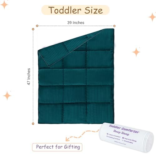 ZPECC Toddler Down Alternative Comforter, 39" x 47", Teal - Image 2