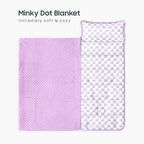 Wake In Cloud - Toddler Nap Mat with Pillow and Minky Fleece Blanket, for Kids Boys Girls Ages 3 Plus in Daycare Preschool, Roll Up Sleeping Bag, Gingham Grid Checkered, Purple White, Standard - Image 2