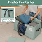 VENO Moving Bags, Wide Open Top, Clear Window, Light Green, 8 Pack - Image 2