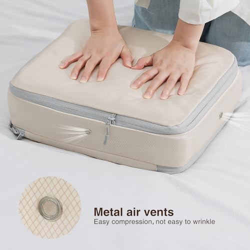 DIMJ Clothes Storage Bag 8 Pack, 19L Compression Storage Bags for Sweater, Closet, Sheet Storage Organizer with Window Handle, Compression Packing Cubes Space Saver Storage Bags with Zipper - Image 5