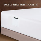 Elegant Comfort 1500 Premium Quality 6-Piece Bed Sheet Set - 18-24 Inch Extra Deep Pocket, Smart Storage Pockets, Wrinkle Free Ultra Soft 6PC Extra Deep Pocket Sheets, Full, White - Image 6