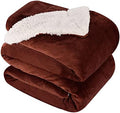 NANPIPER King Size Sherpa Blanket, Soft Fleece Throw for Bed, Reversible Thick Fuzzy Blanket for Winter (Brown, 90x108 inches) by NANPIPER