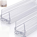 Yaocom 2strip 32" Vinyl U Shape Door Bottom Seal Slide on Door Sweep, Clear by Yaocom