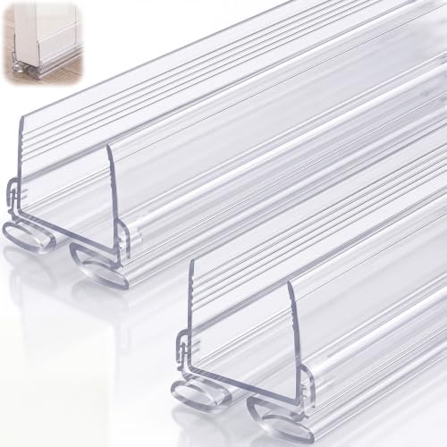 Yaocom 2strip 32" Vinyl U Shape Door Bottom Seal Slide on Door Sweep, Clear by Yaocom