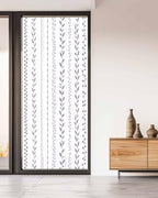 Window Privacy Film Frosted, Modern Minimalist Non-Adhesive Static Cling Window Tint, Rustic Leaves Stripes Pattern Purple Insulated Windows Frosted Films for Living Room, 35.4 x 78.7 Inches - Image 5
