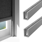 Heat-Resistant Light Blocking Strips, Insulating U Channel for Windows, 2 Pcs 185cm, Ideal for RV, Cinema, Hospital, Hotel - Grey Edge Sealing Solution by Unknown