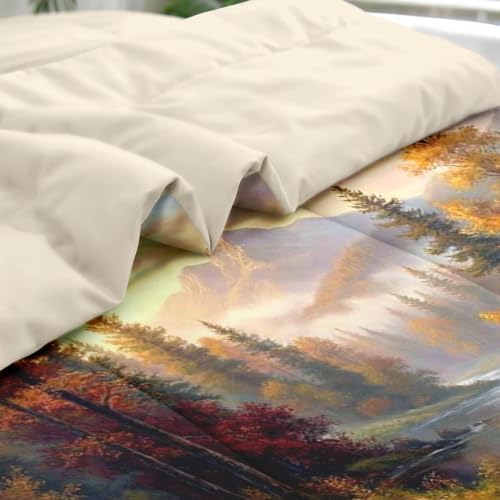 Pamnest Full Comforter Set with Sheets, 7 Pieces Fall Mountain Bedding - Image 5