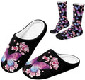 Womens Fuzzy Slipper with Socks Warm Cozy House Slipper and Socks Set Plush Winter Shoes for Indoor by Baxinh