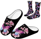 Womens Fuzzy Slipper with Socks Warm Cozy House Slipper and Socks Set Plush Winter Shoes for Indoor by Baxinh