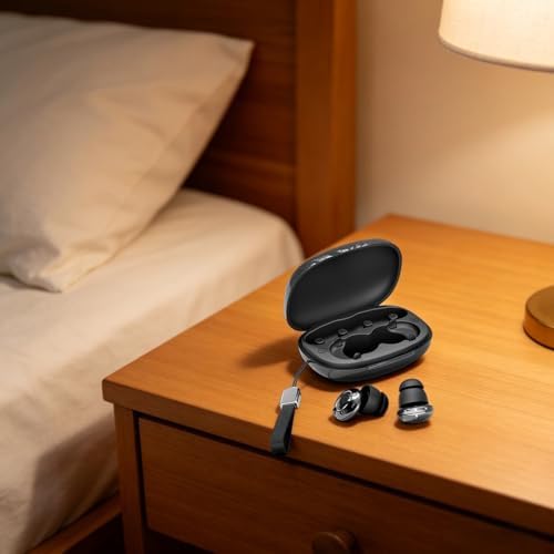 Reusable Noise Reduction Earplugs for Sleeping, 48 Db Noise Cancelling Ear Plugs, Soft Silicone Ear Plugs for Side Sleepers, for Concerts, Travel, Studying, Black - Image 3
